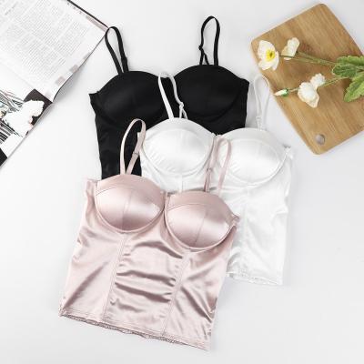 China Adjustable Strap Breathable Shorts Shape Sexy Ladies Underwear Women Female Lingerie Tank Crop Top Ladies Crop Top Bra for sale