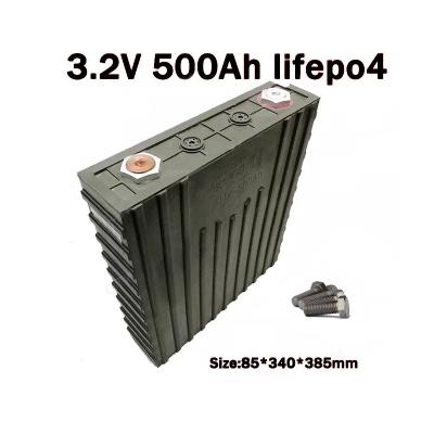 China Lifepo4 3.2v 500Ah electric vehicle solar power and battery for solar for sale