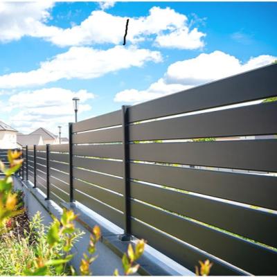 China Wholesale High Quality Easily Assembled Horizontal Aluminum Fence Powder Coated Privacy Garden Panels Aluminum Fence for sale