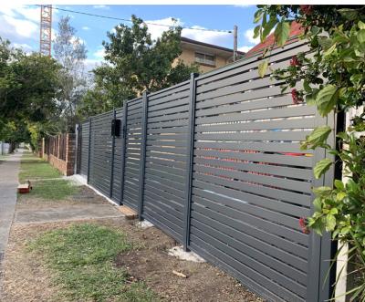 China Easily Assembled Waterproof Aluminum Horizontal Garden Slat Fencing Screen Canopy Barrier Panels Garden Fence for sale