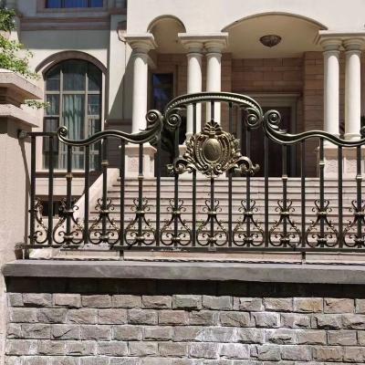 China Easily Compiled Wrought Iron Railing Design Galvanized Steel Garden Balcony Panel Metal Fence for sale