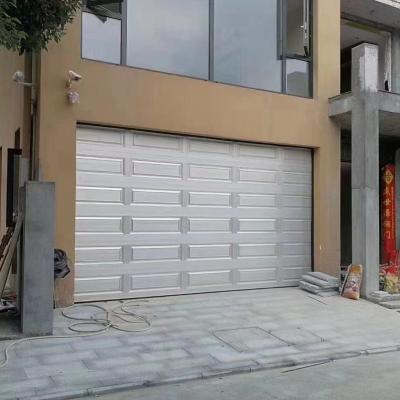 China Modern automatic splicing exterior doors aluminum alloy flap garage door metal garage doors waterproof for sale