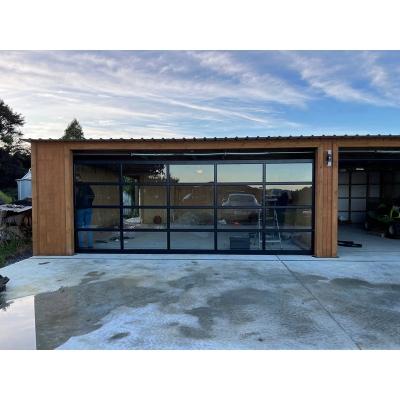 China Waterproof Residential Transparent Glass Garage Doors Plexiglass Garage Doors Heavy Duty Aluminum Aluminum Garage Door for sale