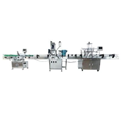 China YK P3L04H Jar Water Bottle Liquid Soap Chemical Full Automatic Juice Perfume Filling Capping And Labeling Machine Production Line for sale