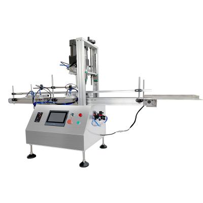 China Automatic food PLC control+touch screen operator plastic bottle screw capping machine for sale