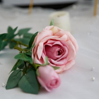 China Diameter 9cm Rose For Fashional Total Length 67cm Handmade Artificial Flower Head Nordic Decoration for sale