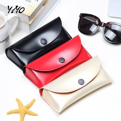 China Glass storage soft new leather sunglasses case large color men and women portable simple the same sunglasses storage box for sale