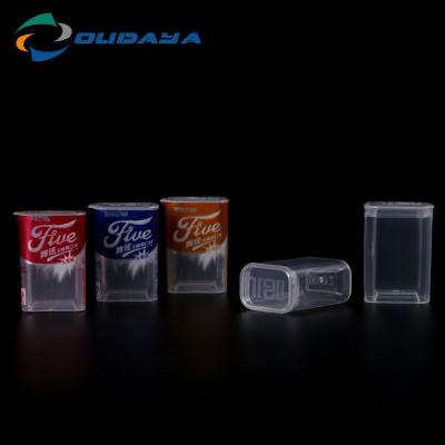 China Hot Selling Plastic Food Candy Bottles Candy Container With Flip Top Packing Tube for sale