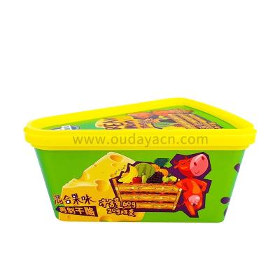 China Recycled Materials PP Personalized Wholesale Chocolate Dairy Butter Jar Cup Box Container for sale