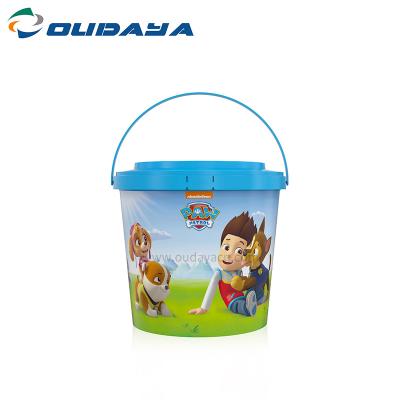 China 5L Disposable High Quality PP Paint Bucket 1 Bucket 1 Gallon Plastic Pail With Plastic Handle Lid for sale