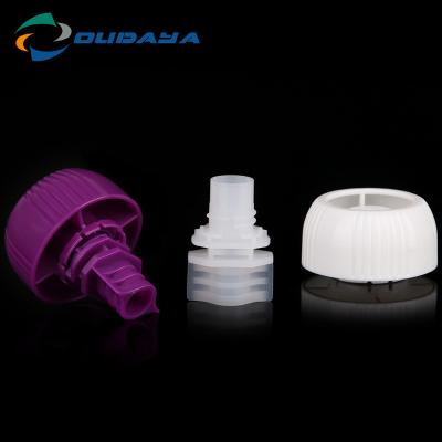 China Non spill ODY 8.6mm maker of spout closure plastic flexible packing cap for chili paste ketchup doypack for sale