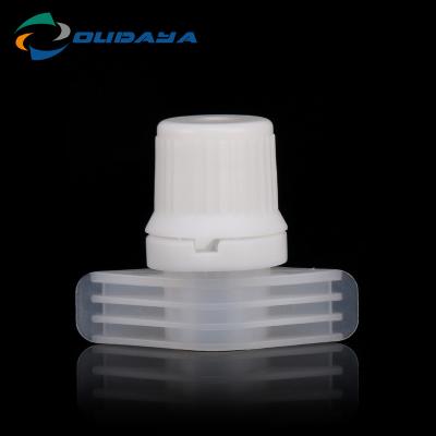 China Non Spill 9.6mm 10mm 11mm China Manufacturer Supplier Plastic Bottle Spout Screw Cap For Juice Pouch for sale