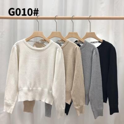 China Ladies anti-shrink sweater for winter style Korean women's sweaters knitted new neck back chain pullover Korean sweater for sale