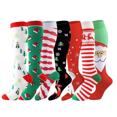 China 2022 Anti-Fault Women Men Character Knee Sock Long Lady Girl Christmas Party Unisex Adult Compression Sports Running for sale