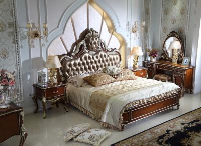 China luxury rococo italian/french bedroom soft bed furniture,luxury dubai bedroom furniture set for sale