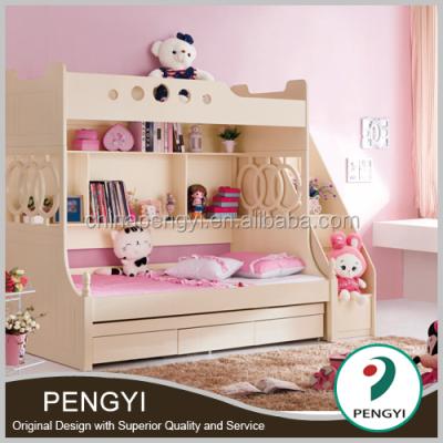 China Latest Design Kids Bedroom Solid Wood Wood Bunk Bed for sale