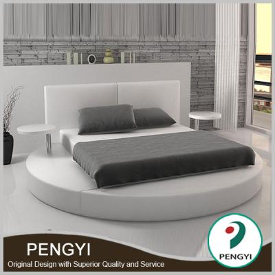 China Cheap Round Bed America Hot Selling Modern Leather Cheap Round Bed For Sale PY-011 for sale