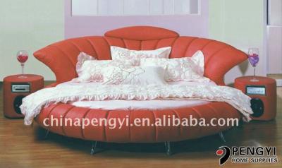 China 2013 Alibaba PY-003 Round Italian Leather Round Beds Elegant Australia Bed Furniture for sale