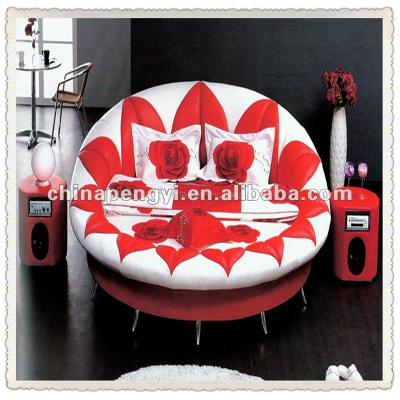 China Foshan city high quality offer high quality service +Competitive prices+Best leather round bed py-007 for sale