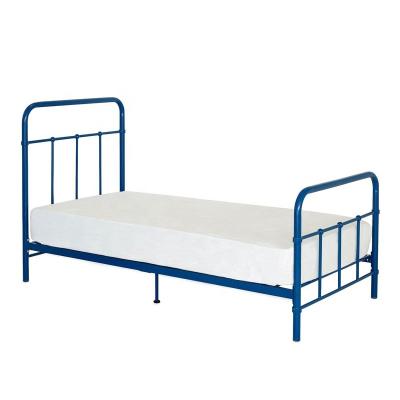 China Cheap Storage Metal Bed Frame Girl Pink Single Bed Blue Boy Kids Bed for sale