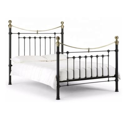 China Hotel Furniture Modern Wrought Iron Metal Platform Double Bed Loft King Size Storage Bedroom Bed for sale