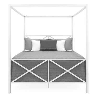 China Double Storage Bedroom Metal Bed Canopy Bed Frame for sale