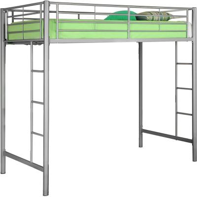 China Industrial Metal High Bed Frame Sleeper Metal Twin Above Loft Bunk Bed With Staircase for sale