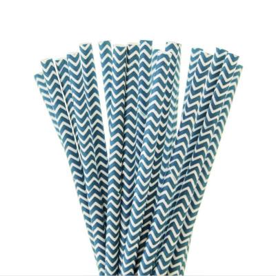 China Disposable Biodegradable Paper Straws Disposable Drinking Chevron Paper Straws For Juice for sale