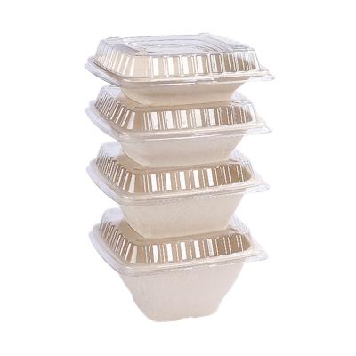 China Morden Luxury Disposable Compostable Biodegradable Eco Friendly Customizable Sugar Cane Bagasse Pulp Square Bowl for sale