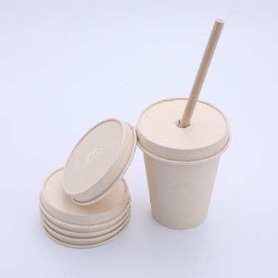 China Non refillable compostable paper cup with paper lid, biodegradable coffee cup lid, paper lid for cup for sale