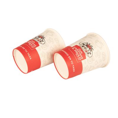 China Disposable PLA /PE Liner 12oz Single Wall Paper Coffee Cup With Customized Logo Printing for sale