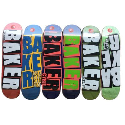 China Popular Baker Professional Canadian Maple Deck Skateboard 8.0 Inch - Tall - Double End Deformed Popular Skateboard for sale