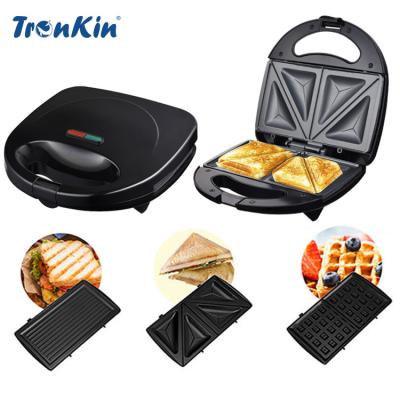 China Hot Grill Electric Waffle Sandwich Breakfast Maker Machine Waffle Grill Panini Breakfast Non Stick Sandwic Te koop