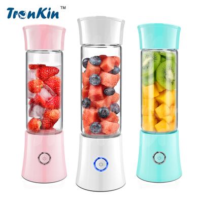 Китай Hot Selling Portable USB Electric Portable Juicer Cup 6 Blades Glass Bottle Juicer продается