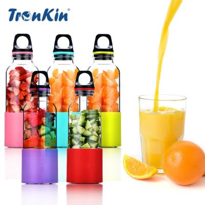 China 500ml 2 4 Blades USB Rechargeable Personal Blender Small Blender Fruit Juicer Mixer Cup Mini Licuadora Travel Portable Blender en venta