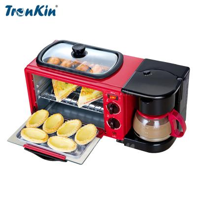 China 2021 New Multifunction 3 In 1 Breakfast Maker Machine 3 In 1 Breakfast Maker With Toast Oven Coffee Pot Fryin for sale