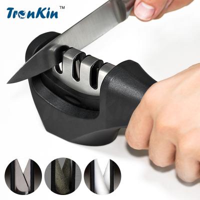 China Kitchen Appliance 3 Stages Manual Knife Sharpener Operation Knife Sharpener for sale