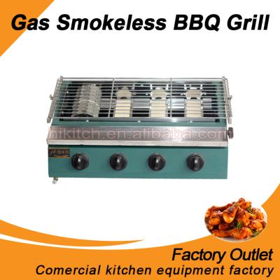 China High Quality Adjustable Size Commercial Stainless Steel Gas BBQ Smokeless Grill for sale