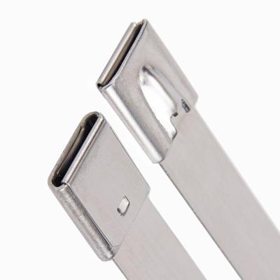 China Stainless Steel Cable Tie 4.6X200MM Self-lock Stainless Steel Cable Tie Metal Cable Tie 100pcs/Bag for sale