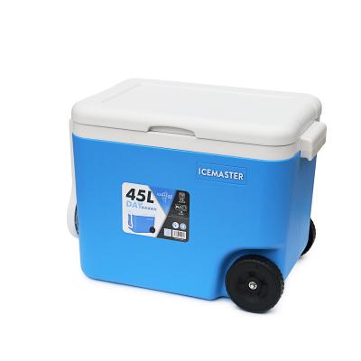 Κίνα 45L Waterproof 564 x 356 x 421mm Cooler Box with Wheels Cooler Box Professional Rotomolded Marine Cooler Box προς πώληση