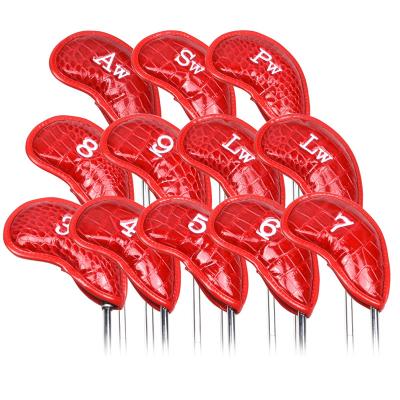 China PVC 12 Pcs Golf Club Cover Set Club Cover Device Alligator Iron Post Set Alligator Iron Post Cap Set à venda