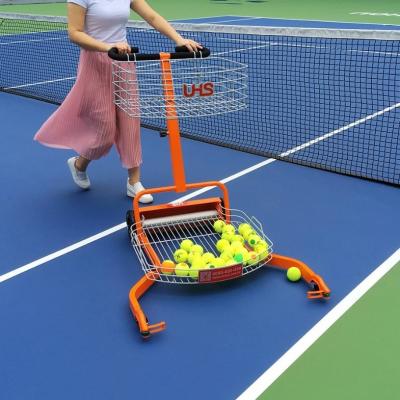 China Automatic Aluminum Alloy Tennis Ball Picker Ball Picker Hand Push Basket Tennis Court Manufacture à venda