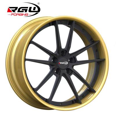 China T6061 Aluminum 2 Piece Cerchi In Lega Llanta R18 Deep Plate Concave Mag 17 Rim 5 18 19 20 22 Inch Alloy Car Forged Wheels Rim Pcd 5x120 for sale