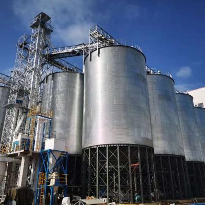 China Factory Poultry Heater Cylinder Plant 30t Chicken Feed Production Line Galvanized Steel Assembled Silos for sale