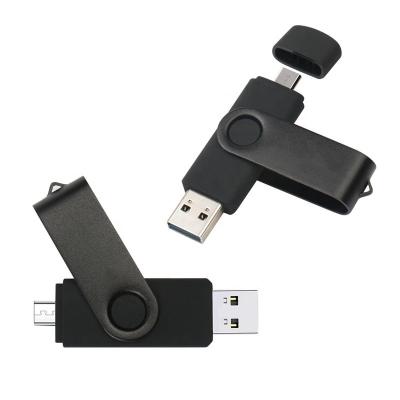 China Storage Folders Android Computer USING Rotating Dual USB OTG Drive For Phone Swivel OTG Stick Cle USB For Smartphone 4GB 8GB 16GB 32GB for sale