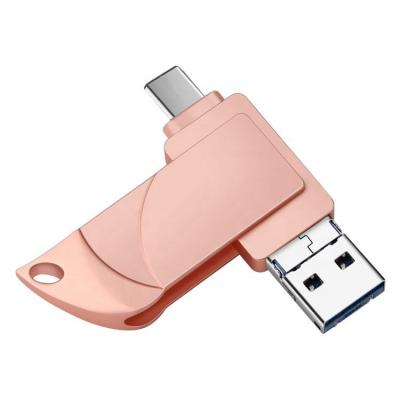 Cina Storage Files Creative Design 3in1 Metal OTG USB Flash Drive OTG Dual USB Flash Drive 8GB 16GB 32GB 64GB Drive For Phone in vendita