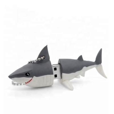 China Storage Folders Customize USB Cartoon Shark Shape USB Flash Drive 4GB 8GB 6GB PenDrive USB 2.0 Shark Fish Memory Stick For Business Gifts for sale