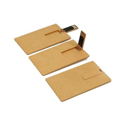 China Storage Files Paper Card Business Popular Degradable Shape Memory Stick USB Credit Card Straw Wheat Gifts Flash Memory 4GB 8GB 16GB 32GB 64GB for sale