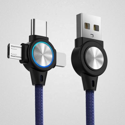 China Mobile Phone 3in1 Multi Interfaces Data Cable Smartphone Fast Charging Lighting Type C iproducts Micro USB Cable 3A Fast Charging Type C Cable Te koop