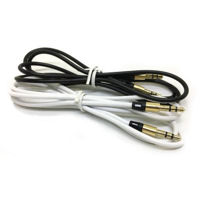 China Car on the AUX voice line. 1 Meter Colorful Soft Stock Silicon Touched Round Audio Cable 3.5mm Interface Male To Male Cable Adapter à venda